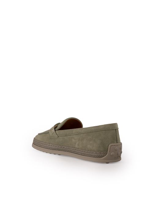 Mocassini in pelle scamosciata Verde TOD'S | XXW92K0HZ00 U8CV623